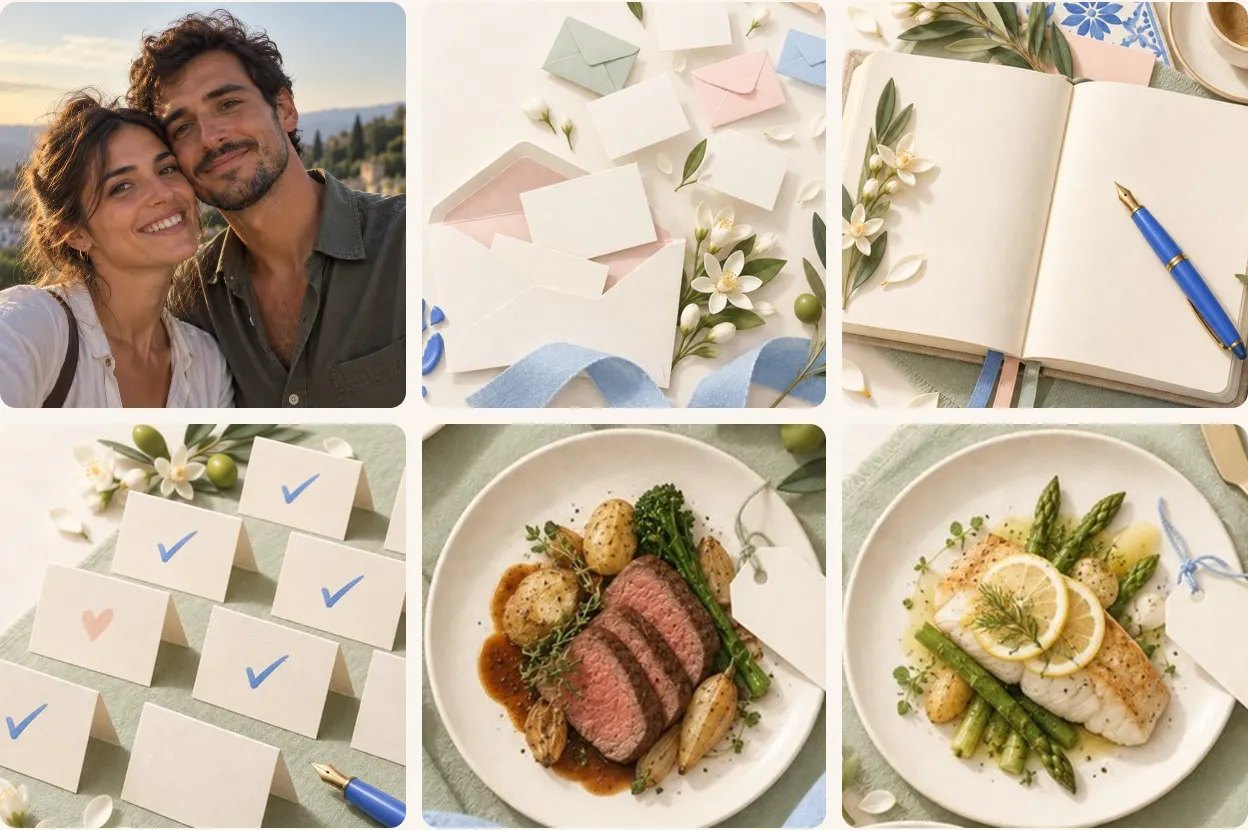 Álbum de fotos de una boda con las fotos que han subido los invitados